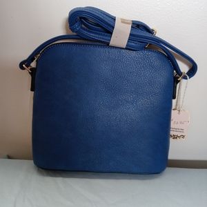 A Purse.The Brand,Alyssa.A Cross Body Bag,Blue And White.